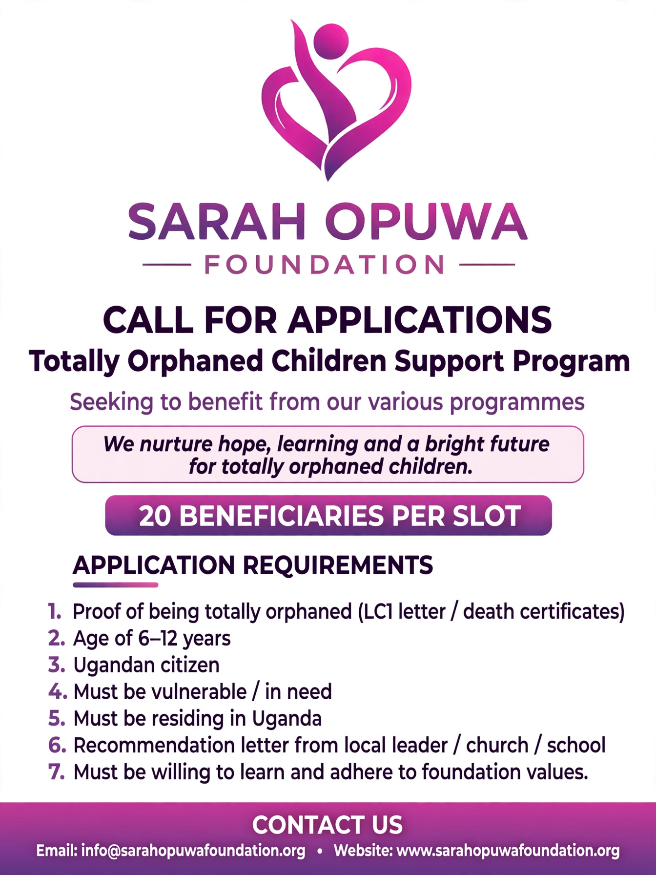Call for Applications